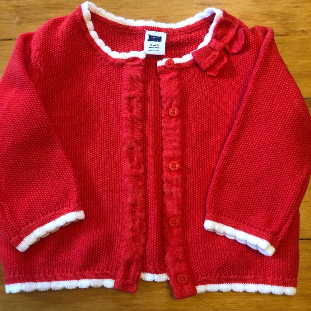 ❤️❤️*Never Worn Only Washed* JANIE & JACK Red Cardigan❤️❤️
